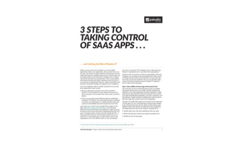 3 Steps to Taking Control of SAAS Apps