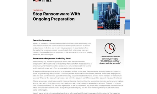 Stop Ransomware With Ongoing Preparation